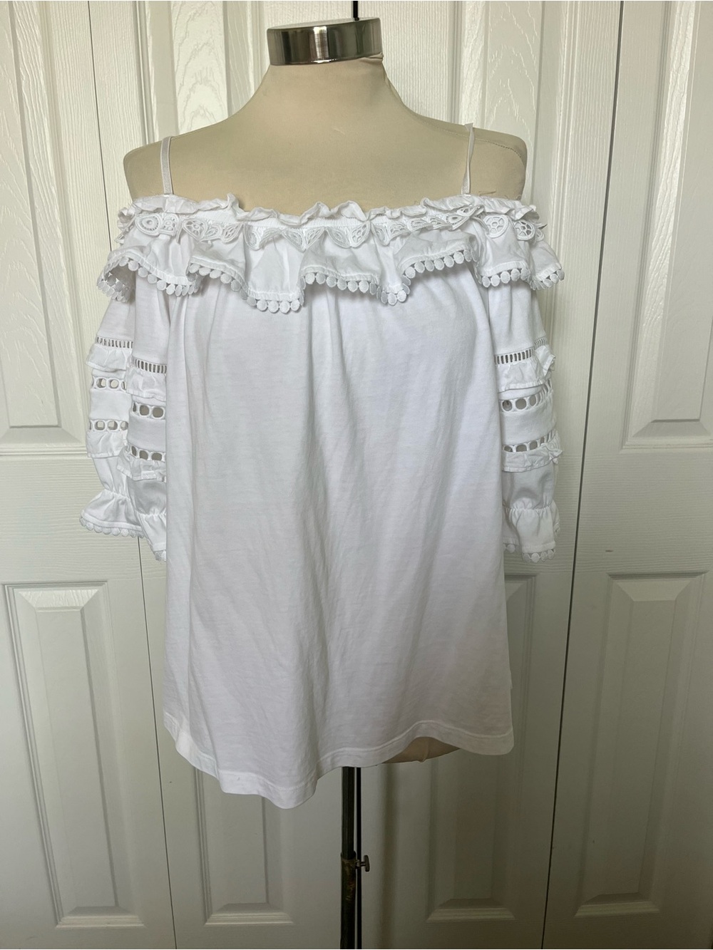 Lilly Pulitzer White Cotton Blouse with Gold Logo